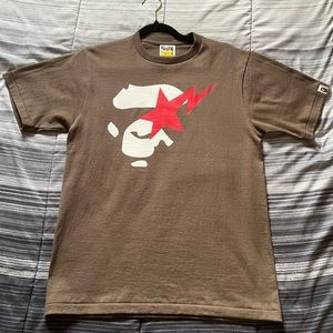BAPE Ape Face Sta Tee Brown